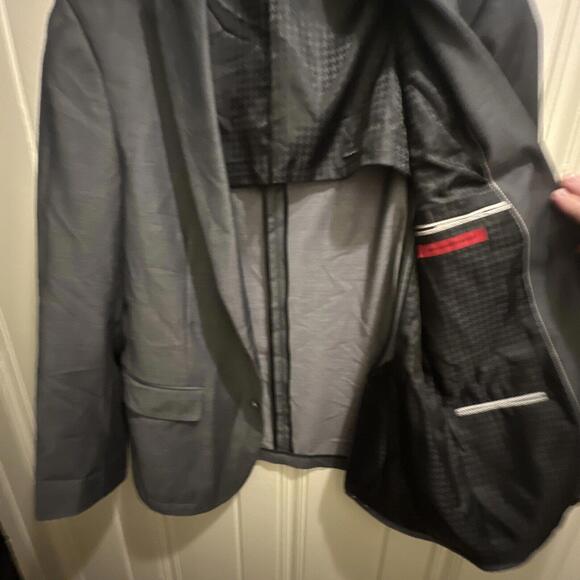 John Varvatos Mens Star USA 'Dwell' Trim Fit Blazer Two-Button Gray Size 40 - Picture 4 of 5